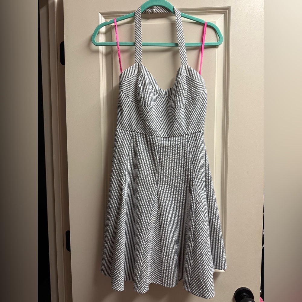 Betsey Johnson Black and White Strapless Dress